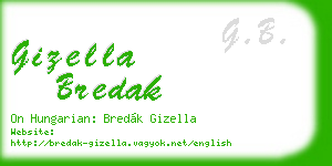 gizella bredak business card